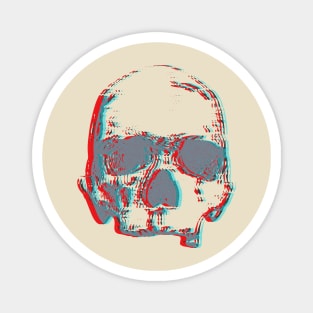 Tech Glitch Skull Magnet